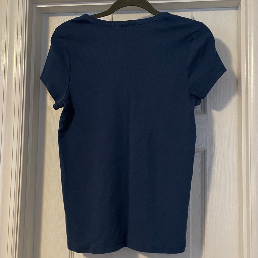 Maeve Ribbed Knit Top in Deep Blue - Picture 3 of 3